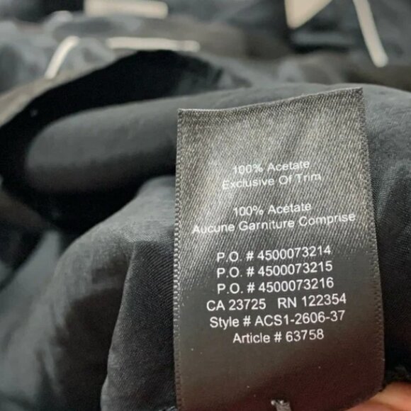 Aritzia  Babaton Black Rena Satin Classic Blouse white trim XS - Picture 8 of 11